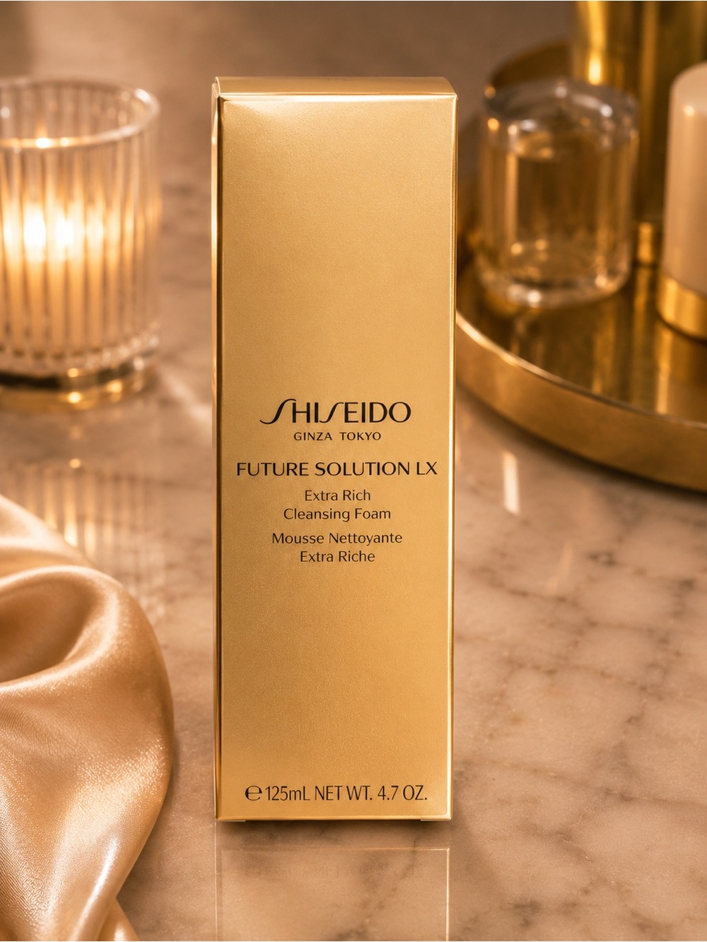 Shiseido Future Solution LX Extra Rich Cleansing Foam - Gold Packaging